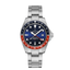 Reloj Certina DS Action GMT Powermatic 80 C032.929.11.041.00 automático con esfera azul, bisel bicolor rojo y azul y brazalete de acero inoxidable