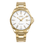 Reloj Sandoz Casual 83001-97 con esfera blanca, caja dorada y brazalete de acero dorado