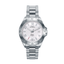 Reloj Sandoz Sport 81529-05 con esfera blanca, números arábigos y brazalete de acero inoxidable