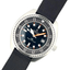 Detalle del Certina DS SUPER PH1000M C024.907.18.051.00 con esfera negra, bisel giratorio y correa negra