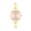 Reloj Calvin Klein Joyful 25100027 para mujer con esfera rosa y brazalete dorado