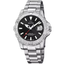 Reloj Jaguar Couple Diver J969/4 con esfera negra, detalles rojos y brazalete de acero inoxidable