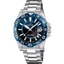 Reloj Jaguar Ceramic GMT J1011/2 con esfera azul, bisel cerámico azul y brazalete de acero inoxidable