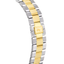 Detalle de la pulsera bicolor y del cierre del reloj Jaguar Swiss Made J1043/1 en acero inoxidable