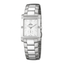 Reloj Jaguar Swiss Made J608/1 con caja rectangular, esfera plateada, pequeño segundero y brazalete de acero inoxidable