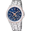 Reloj Jaguar Swiss Made Diplomatic J1039/2 cronógrafo con esfera azul, caja de acero con detalles en oro rosa y brazalete de acero inoxidable