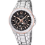 Reloj Jaguar Swiss Made Diplomatic J1039/4 con esfera negra, cronógrafo, detalles en tono oro rosa y brazalete de acero inoxidable