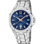 Reloj Jaguar Swiss Made J1029/2 automático con esfera azul, detalles en tono cobre y brazalete de acero inoxidable