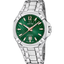 Reloj Jaguar Swiss Made J1029/3 automático con esfera verde, detalles en tono cobre y brazalete de acero inoxidable