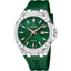 Reloj Jaguar Diplomatic J1010/3 con esfera verde, detalles en tono rosa y correa de caucho verde