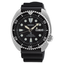 Reloj Seiko Prospex SRPE93K1 Turtle automático de buceo con esfera negra y correa negra de silicona