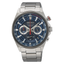 Reloj Seiko Chronograph SSB407P1 de cuarzo con esfera azul, cronógrafo y brazalete de acero inoxidable