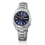 Reloj Seiko 5 Sports SRE021K1 automático con esfera azul, detalles dorados y brazalete de acero inoxidable
