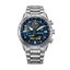 Reloj Citizen Skyhawk U830 JV2000-51L con esfera azul multifunción y brazalete de acero inoxidable