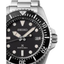 Detalle del Seiko Prospex SNE597P1 con esfera negra, bisel de buceo y caja de acero inoxidable