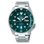 Reloj Seiko 5 Sports SKX Series SRPD61K1 automático con esfera verde, bisel verde y brazalete de acero inoxidable