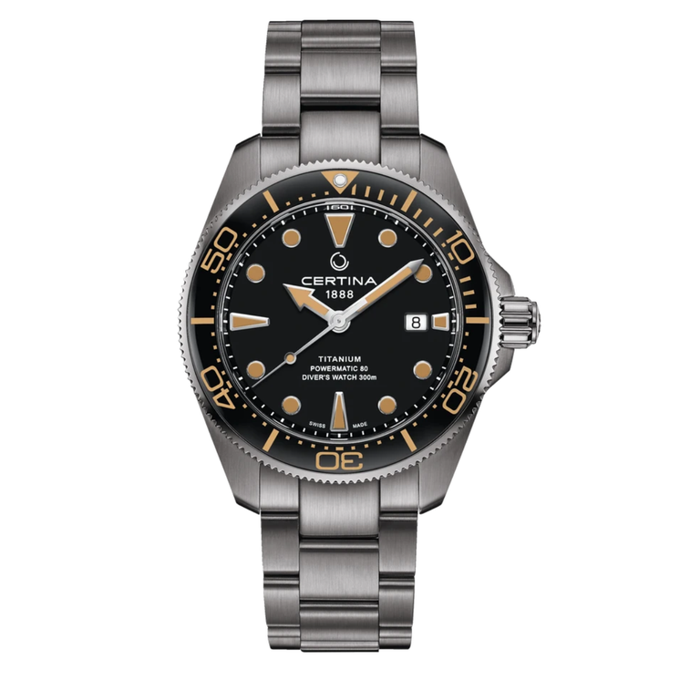 Reloj Certina DS Action Diver C032.607.44.051.00 automático de titanio con esfera negra
