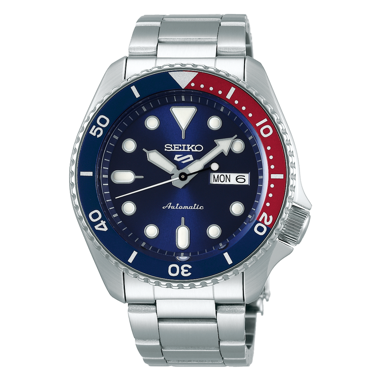 Reloj Seiko 5 Sports SKX Series SRPD53K1 automático con esfera azul y brazalete de acero