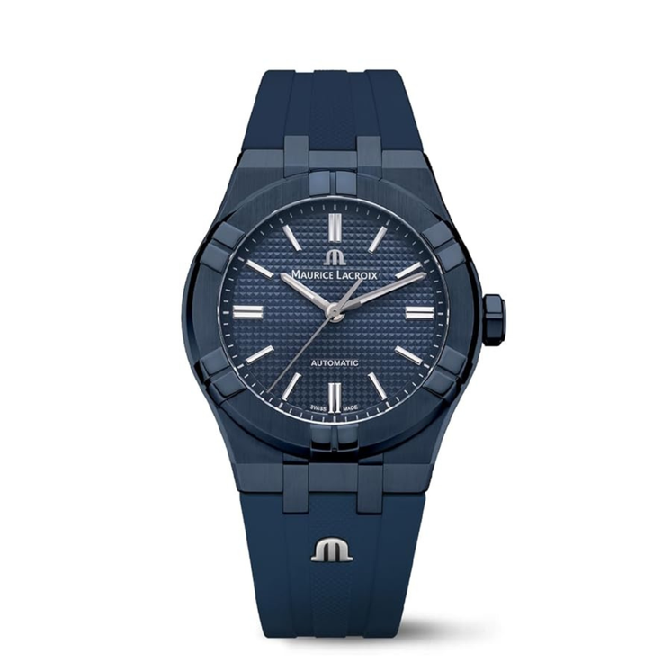 Reloj Maurice Lacroix AIKON Automático 39mm AI6007-PVC00-430-4 edición limitada con esfera azul y acabado PVD azul