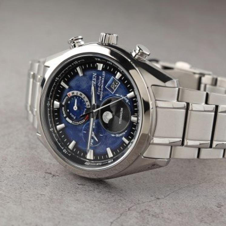 Citizen Tsuki-yomi Moon Phase Radiocontrolado - BY1010-81L