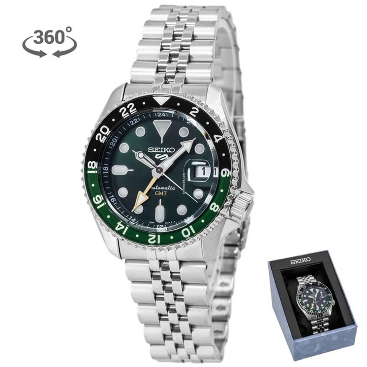 Seiko 5 Sports Green Dial Gmt  Automatic - SSK035K1