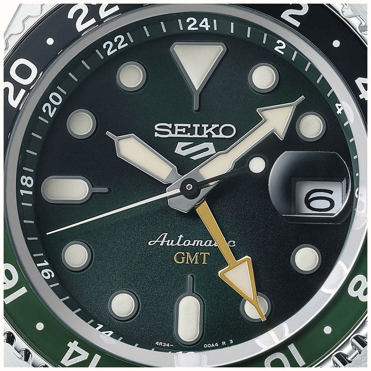 Seiko 5 Sports Green Dial Gmt  Automatic - SSK035K1
