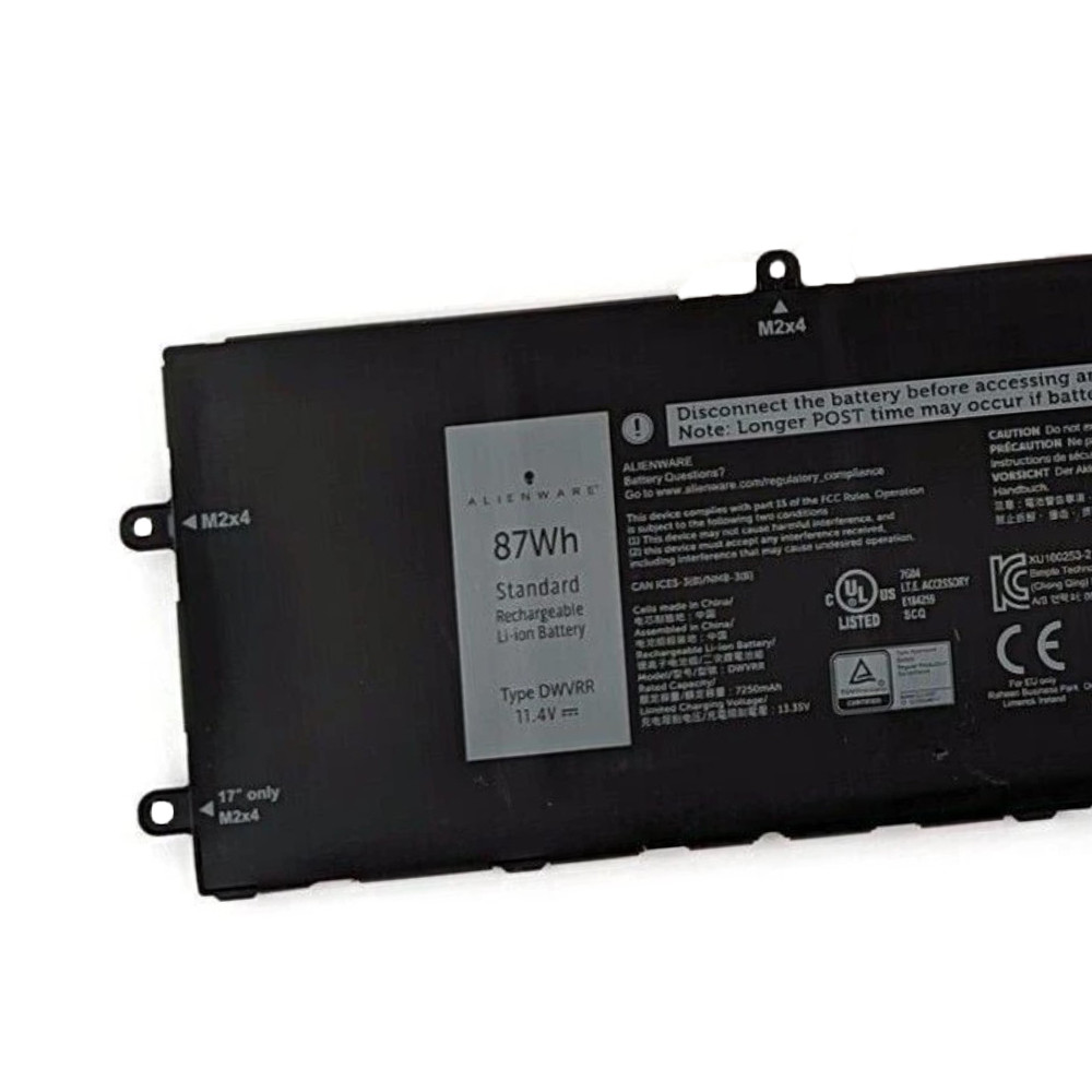 New 87WH Original Genuine Dell Alienware X15 R1 R2 Battery