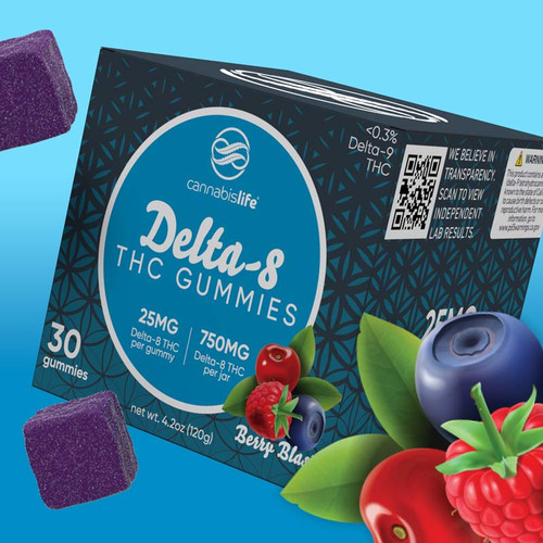 Berry Blast Delta-8 Gummies - (30ct) 750mg