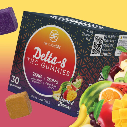 Assorted Flavors Delta-8 Gummies - (30ct) 750mg