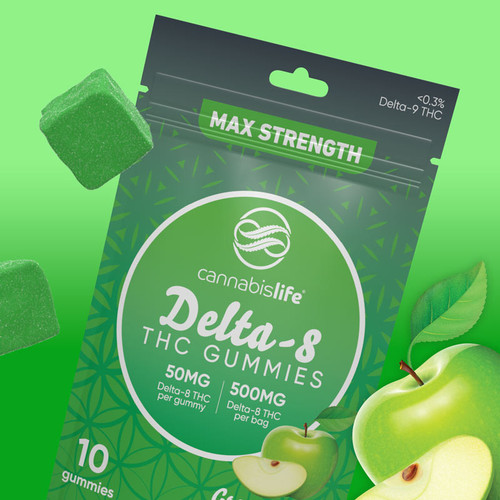 Green Apple Delta-8 Gummies – (10ct) 500mg