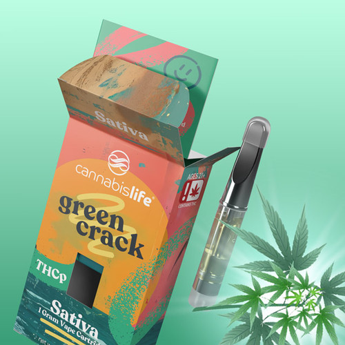 Green Crack Sativa THCp Vape Cartridge – (1ML)