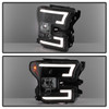 Ford F150 2015-2017 Projector Headlights - Light Bar DRL LED - Black