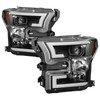 Ford F150 2015-2017 Projector Headlights - Light Bar DRL LED - Black