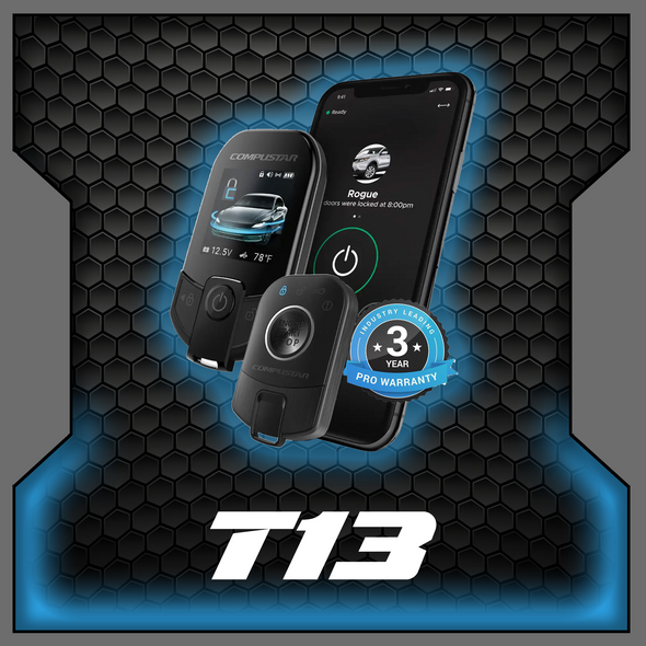 Compustar PRO T13 2-Way LCD Remote Start with Drone, Lock, Unlock, Basic Installation Compustar T13 with Drone Remote Start and Security Compustar