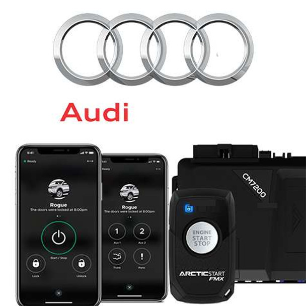 2-Way Audi Remote Remote Start With Keyless Entry* - Price Includes Standard Installation, EXTRA KEY Needed to vehicle to complete installation AudiSTART+NeedKey Remote Starters Compustar