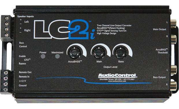 AudioControl LC2iB 2-channel line output converter for adding amps to your factory system (Black) LC2iB Car Audio AudioControl