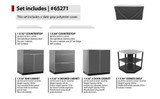 NEWAGE ALUMINUM SLATE 184"W X 24"D OUTDOOR KITCHEN COMBO W/COUNTERTOPS & COVERS