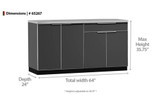 NEWAGE ALUMINUM SLATE 64"W X 24"D OUTDOOR KITCHEN SET W/COUNTERTOP