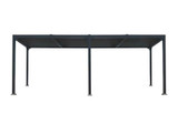 PARAGON OUTDOOR NOVARA 12X20 PERGOLA WITH LOUVERED CANOPY - GRAY