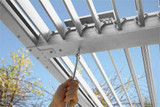 PARAGON OUTDOOR NOVARA 12X20 PERGOLA WITH LOUVERED CANOPY - WHITE