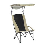 QUIK CHAIR PRO COMFORT HIGH BACK SHADE FOLDING CHAIR - TAN/BLACK