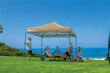 QUICK SHADE SOLO STEEL 100 10 X 10 FT. STRAIGHT LEG CANOPY - KHAKI
