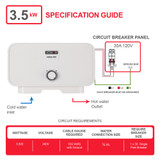 ATMOR 3500WATTS/120V 0.5GPM POINT-OF-USE ELECTRIC TANKLESS WATER HEATER (2-PACK)