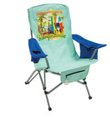 MARGARITAVILLE TENSION QUAD CHAIR - JUST ANOTHER DAY IN PARADISE - GREEN/BLUE