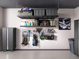 NEWAGE PRO SERIES 4 FT. X 8 FT. AND 2 FT. X 8 FT. WALL MOUNTED STEEL SHELF SET - BLACK