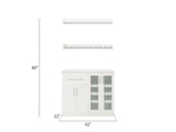 NEWAGE HOME BAR WHITE 5 PIECE CABINET SET - 21"