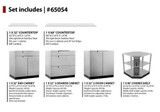 NEWAGE STAINLESS STEEL 184"W X 24"D OUTDOOR KITCHEN COMBO W/COUNTERTOPS
