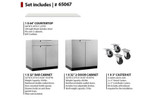 NEWAGE STAINLESS STEEL 64"W X 24"D OUTDOOR KITCHEN SET W/COUNTERTOP