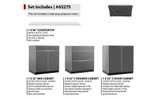 NEWAGE ALUMINUM SLATE 96"W X 24"D OUTDOOR KITCHEN SET W/COUNTERTOP & COVER