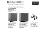 NEWAGE ALUMINUM SLATE 64"W X 24"D OUTDOOR KITCHEN SET W/COUNTERTOP & COVER